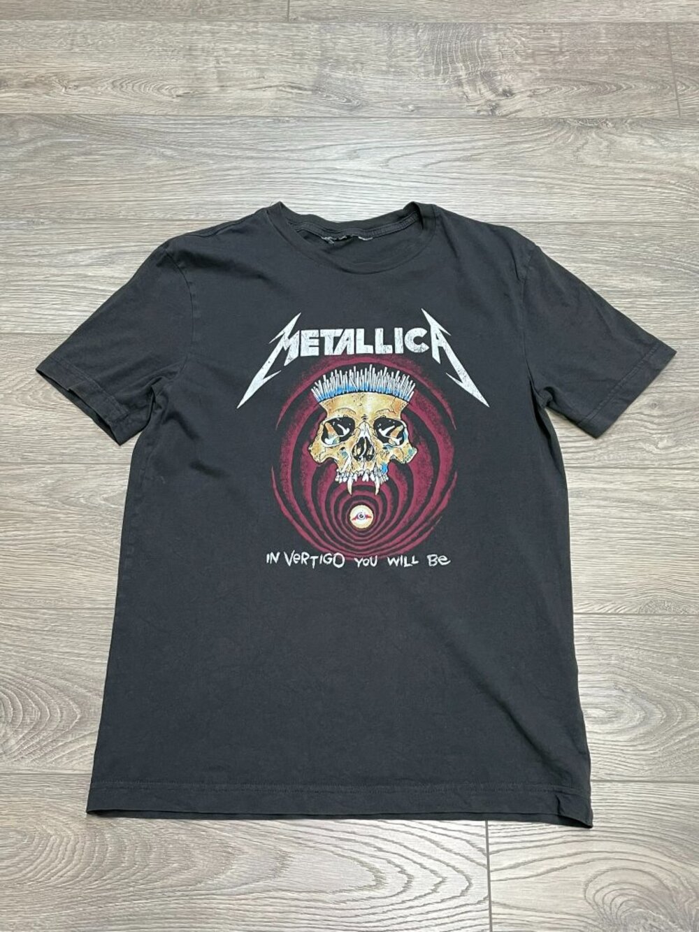Metallica In Vertigo You Will Be Short Sleeve‎ Graphic T-Shirt Skull Black Sz L